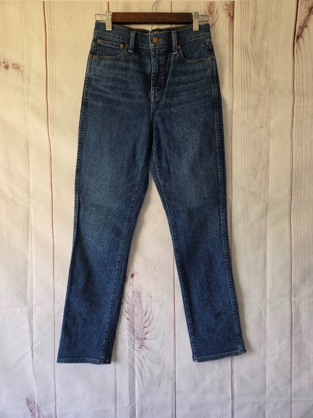 J. Crew High-Rise Classic Vintage, Women’s 25, straight leg, medium wash, 90's